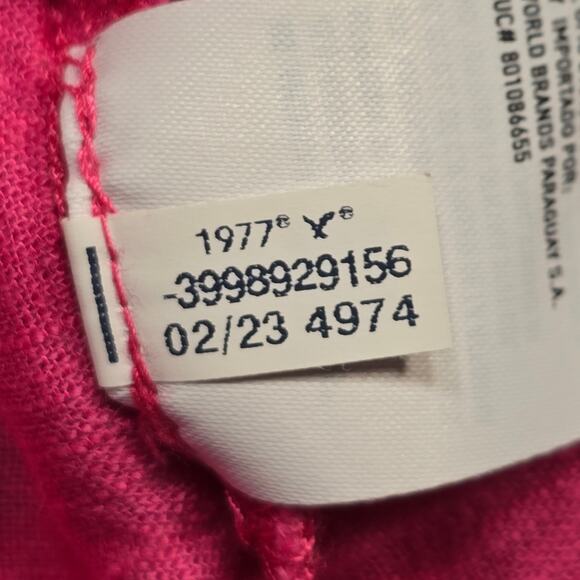 American Eagle Pink Crop Tank Top Adjustable Spaghetti Straps Women Size XL Slit - Picture 9 of 9